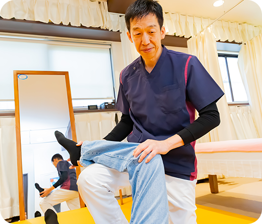膝 施術の様子
